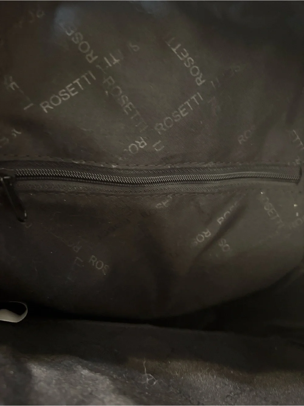 Rosetti Black Mini Faux-Leather Backpack with Gold Accents - Picture 6 of 7